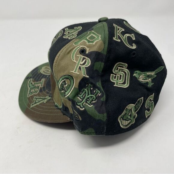 New Era Accessories MLB Logos Camo Baseball Cap/hat sz. 7.75 #MP2 - Picture 5 of 11